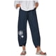 thumbnail image 1 of Moda Mujer Verano Casual Suelto Algodón Y Lino Bolsillo Impresión Pantalones Pantalones Odeerbi ODB-6, 1 of 4