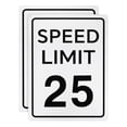 thumbnail image 1 of Uxcell 2-Pack Speed Limit 25 MPH Sign 16" x 12" Aluminum Weather Resistant Traffic Sign, 1 of 2