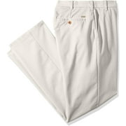 IZOD Men's Big & Tall Big and Tall Performance Stretch Flat Front Pant, Pearl, 50W X 32L