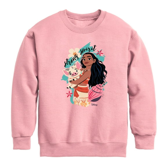 Disney - Moana Strong Spirit - Toddler & Youth Crewneck Fleece Sweatshirt