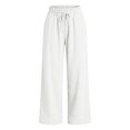 thumbnail image 5 of RFQWOVSR Women's High Waist Drawstring Wide Leg Linen Pants with Pockets Loose Fit Casual Summer Trousers L, 5 of 5