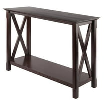 Winsome Xola X-Panel Console Table, Cappuccino Finish