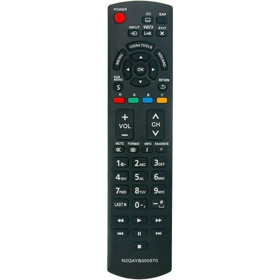 New Replaced Remote N2QAYB000570 compatible with Panasonic TV TC-26LX14 TC-32LX14 TC-32LX14N TC-42PS14 TC-42PX14 TC-50PS14 TC-50PX14 TC-P42U1 TC-P42X1 TC-P46S1 TC-P46U1 TC-P50C1 TC-P50S1 TC-P50U1
