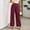 Wine, variant on ATENAR Womens Pants,Straight Leg Pants Women,Dress Pants,Loose,Easy Care,Solid,Comfortable,Coffee,M(US:6)