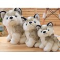 thumbnail image 2 of Husky Animal de peluche Cachorro Juguetes de peluche Perro Realista Suave Abrazo Regalos adorables para niños pequeños en cumpleaños Festivales de Navidad, 12 '' Sailing  Electrónica, 2 of 6