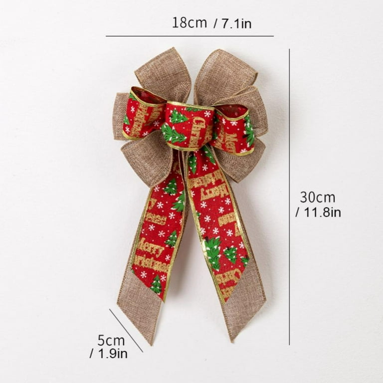 Pre-Tied Christmas Ribbon Bow