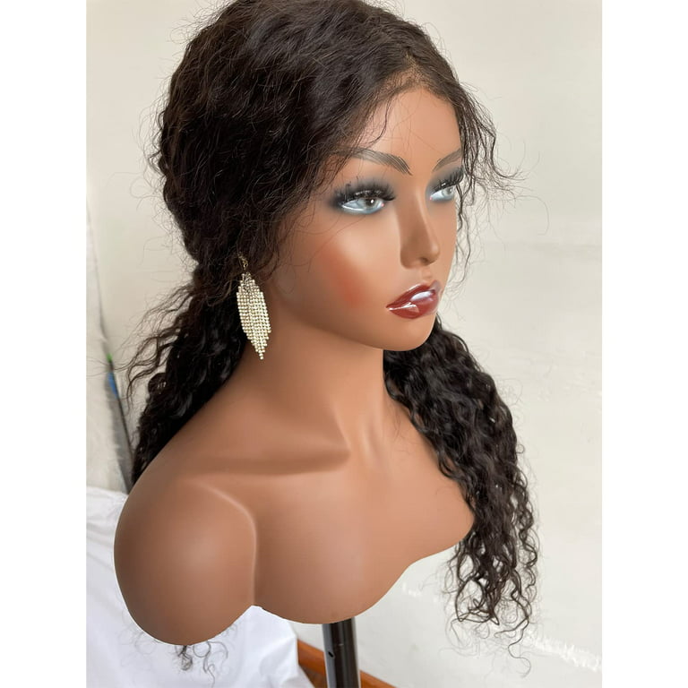 Female Mannequin Head w/Hair Stand Cosmetology Manikin Dummy Doll Wig  Training