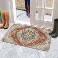thumbnail image 5 of Bohemian Orange Ethnic Design Rug Welcome Doormat for Indoor/Outdoor Entrance Bohemian Orange Ethnic Design Rug Decoration Door Mat Kitchen Door Mat Bedroom Doormat 17x30 Inch, 5 of 6