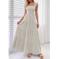 thumbnail image 2 of PRETTYGARDEN Womens Summer Casual Maxi Dresses Striped Square Neck Sleeveless Boho Flowy Sundress Beach Vacation Clothes, 2 of 7