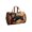 B, variant on Quilted Duffel Bag with Dog Embroidery Multi-purpose Sports Travel Bag for Gym Weekend Getaway Multicolor 6.3 Inch