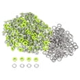thumbnail image 1 of Kit de Ojales de Metal Uxcell de 300 Conjuntos con Ojales de 3mm 1/8" Agujero, Ojales Pequeños con Arandelas para Zapatos, Ropa, Cinturones, Etiquetas, Bolsas, Tela, Cuero, Proyecto de DIY, Verde Neón, 1 of 7