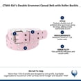 thumbnail image 5 of CTM Girl's Double Grommet Casual Belt with Roller Buckle, 5 of 5