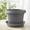 Gray, variant on Austin Terra Cotta Planter - 7 inch Bowl with Saucer, Plastic Flower Pot, Seed Starting Pot