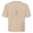 thumbnail image 3 of Men's Levelwear Khaki Seattle Mariners Register Oversized Luxe Signature Knit T-Shirt, 3 of 3