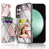 Tiflook Wallet Case for Galaxy S23 FE | 2023 | 6.4 inch | Minimalist Luxury PU Leather ID Cash Credit Card Holder Slots Magnetic Closure Kickstand Folio Flip Slim Protective Cover - Marble