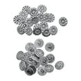 thumbnail image 1 of 40 botones de metal de 2 estilos de 18 mm, botones decorativos para prendas de vestir para manualidades y flor y nudo, 1 of 9