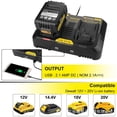 thumbnail image 2 of 10.8V-20V Dual Port Li-ion Charger for Dewalt DCB102 DCB112, 2 of 5