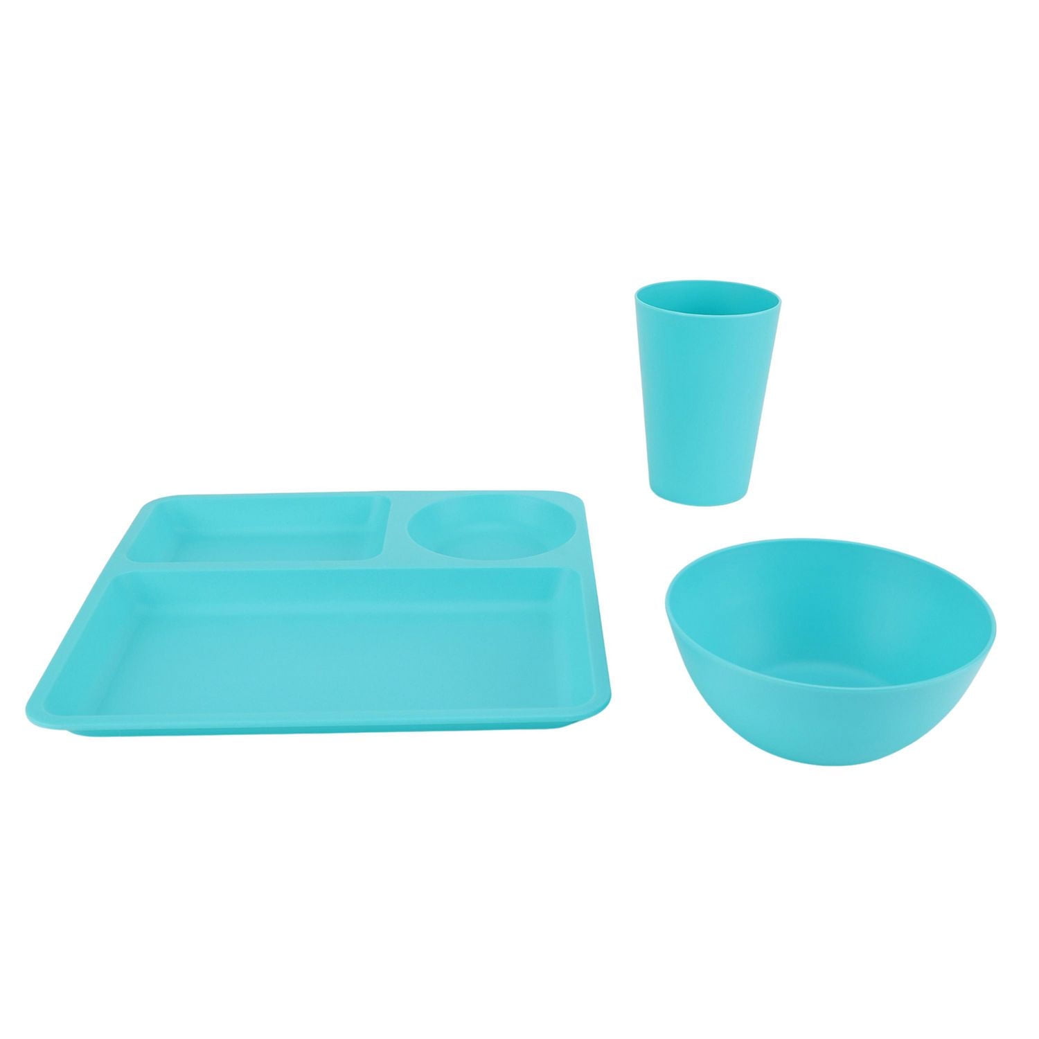 Mainstays Kids Teal Polypropylene Divided Plate 9.5 Inch 1pc