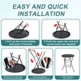 thumbnail image 3 of 31.5" Round Portable Cocktail Table, Folding Plastic Picnic Table with Detachable Legs, Lightweight Waterproof Table for Outdoor Activities (Black 1-Pack), 3 of 8