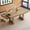 Natural, variant on Industrial Style Wood Dining Table, Sturdy Metal Frame Double Pedestal Design with Dual Drawers for Large Family Dining Room