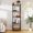Walnut, variant on Bookshelf, 5 Tier Industrial Bookcase Storage Organizer, Display Shelves for Books/CDs, Bedroom Living Room Home Office, Dark Gray