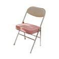 thumbnail image 4 of Lipstore Chaise Pliable Chaise de Bureau Dossier Portable Chaise de Lecture Siège Rembourré Réunion Rose, 4 of 8
