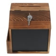 thumbnail image 5 of Clispeed Wall Mountable Wooden Mailbox for Classroom, Dark Brown Comment Box, Single Piece Organizer, 5 of 8