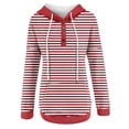 thumbnail image 6 of Xudanell Womens Hoodie Winter Casual Buttons Long Sleeve Drawstring Classic Hooded Sweat Jacket for Cold Weather Red M, 6 of 6