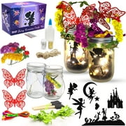 Vonadale Fairy Lantern Craft Kit, Fairy Garden Kit, DIY Fairy Jar Night Lights Craft for Kids 6-12 years