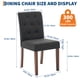 thumbnail image 4 of Juego de 2 Sillas de Comedor Tapizadas – Respaldo Alto con Botones, Patas de Madera Resistentes, Ribete de Tachuelas, Tela de Lino Suave, Asiento Acolchado Cómodo para Comedor, Cocina, 4 of 11