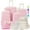 Light Pink + ABS, variant on Hardshell Luggage Sets 4 pcs + Bag Spinner Suitcase with TSA Lock Lightweight-16"+20"+24"+28" Luggages