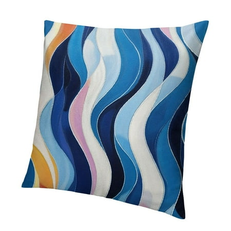 

QCPP Wavy Short Plush Pillowcase 1PC Home Furnishing Printed On Both Sides 24x24in