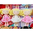 thumbnail image 2 of Gloveleya Plush Baby Doll Girl Gifts Soft Baby Dolls Figure Toy Gold Hair Strawberry Dress 9 Inches, 2 of 6