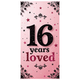 thumbnail image 7 of LUUFILx 16th Birthday Decoration Banner Backdrop Loved Pink Sparkly Background Party Supplies Sweet Photography Props Celebration Banner Decor Display, 7 of 7