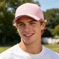 thumbnail image 2 of XIAOCHA Letter R Embroidered Baseball Cap for Men Breathable Outdoor Urban Sun Guard Dad Hat ,Pink, 2 of 4