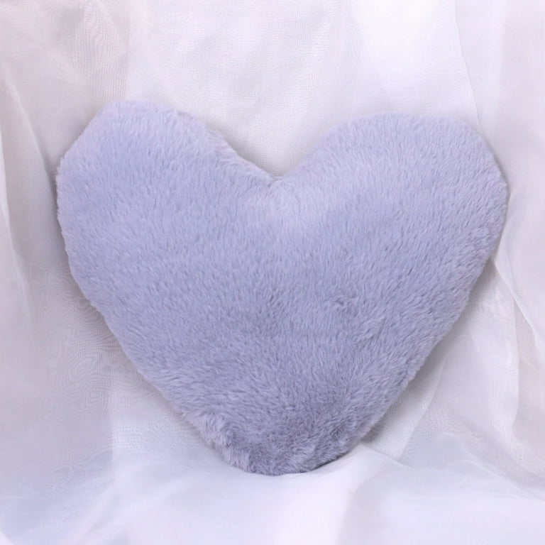 クッション GDC - GDC HEART SHAPE PILLOW Heart Pillow for Valentine's Day, Shaggy Heart Shaped