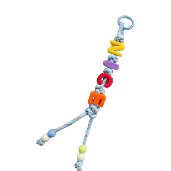 URTERYSER Colorful Letter Bead Bag Charm Individualized Design Bag Hanging Pendant for Trendy Fashion Statement and Unique Styles Color 9