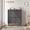 Black, variant on EastVita Adjustable Wooden Shoe Organizer Storage Cabinet with 2 Flip Drawers for Entryway Hallway Living Room Natural Gray