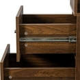 thumbnail image 5 of 70.87" Tall Bookcase,4-Tier Bookshelf Wood Display Storage Cabinet with 3 Side Drawers for Living Room Home Office,Walnut, 5 of 6