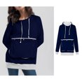 thumbnail image 3 of Womens Dog Pouch Hoodie Oversized Kitten Puppy Carrier Hood Creative Long Sleeve Oversized Pocket Kangaroo Hoodie Fall Clothes, 3 of 5