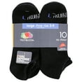 thumbnail image 3 of Fruit of the Loom Dual Defense No-Show Socks for Boys, Black, Sizes 3-9 (10-Pack), 3 of 5