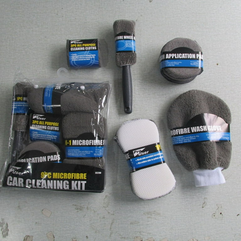 9pcs Car Wash Cleaning Kits Microfiber Auto Detailing Washing