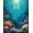 Aqua, Pattern 1, variant on ODIKA 6'x9' Machine Washable Non-Slip Area Rug, Tropical Fish Abstract High Traffic Rug, Aqua, 272895