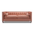 thumbnail image 4 of Maklaine Contemporary 84" Tufted Tuxedo Sofa Double Cushion in Peach Orange, 4 of 12