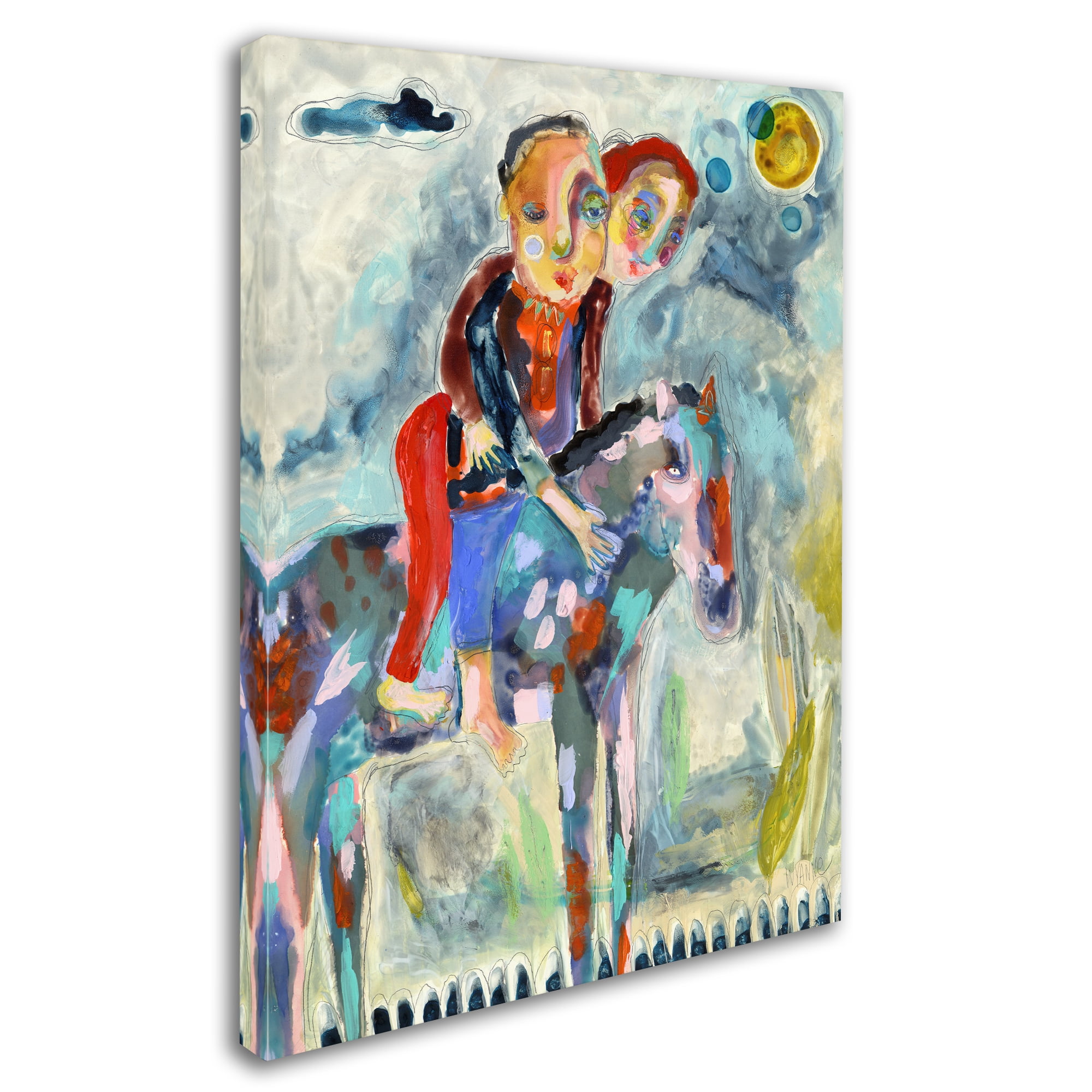 Trademark Fine Art 'Whos Driving This Pony' Canvas Art by Wyanne