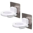 thumbnail image 5 of Homoyoyo Wall-Mounted Shower Gel Dispenser Rack, White Plastic Bathroom Organizer, 2-Pack for Shower Storage, 5 of 7