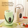 thumbnail image 2 of Multifunctional Electric Pot 500W - Portable Mini Electric Cooker with Ceramic Glaze Inner Pot & Steamer, 12-Hour Reservation, Rice, Soup, Steaming & Daily Cooking (Purple), 2 of 8