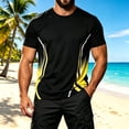 thumbnail image 5 of LODIENY Men Baggy Quick Dry Athletic Shirts Short Sleeve Crew Neck Color Block Tees Lightweight Breathable Regular Fit Tops Yellow M, 5 of 9