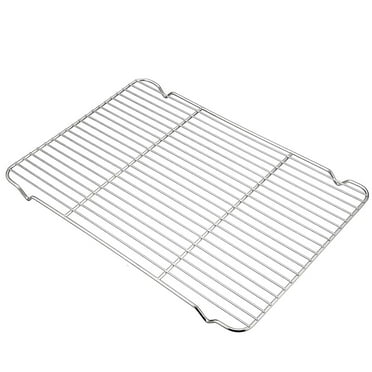 1 Pc Cooling Baking Rack Stainless Steel Cooling Racks Grilling Rack Heavy Duty Wire Grate Oven Roasting Rack for Cooking Baking Roasting Grilling Drying Easy to Clean, 16.6"x8.27", White