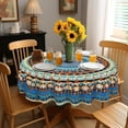 thumbnail image 3 of Round Tablecloth 60 inch, Bohemian Circle Table Cloth Cover, Waterproof and Wrinkle-Free, Colorful Summr Boho Tablecloths Decor for Home Kitchen Dining Party, 3 of 5